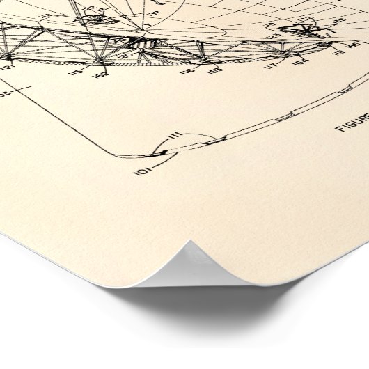 Radio Telescope 1968 Patent Art Old Peper Poster (Hoek)