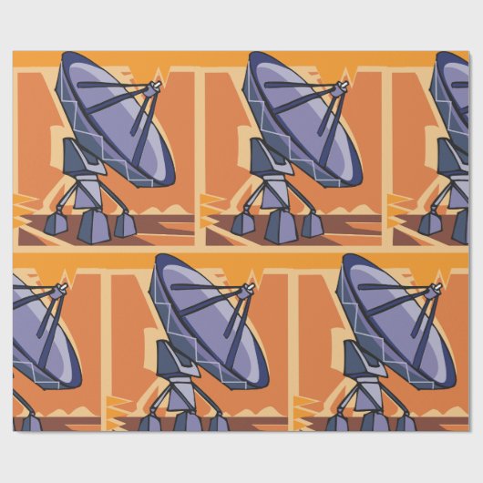 Radio Telescope BuitRuimtewetenschap Cadeaupapier (Vlak)