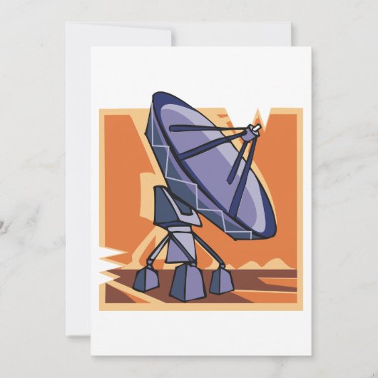 Radio Telescope BuitRuimtewetenschap Kaart (Voorkant)