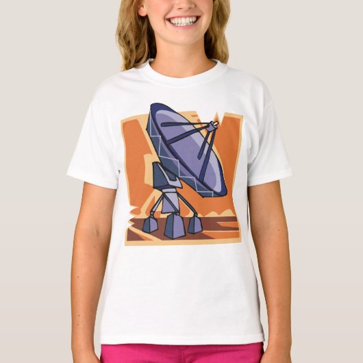 Radio Telescope BuitRuimtewetenschap T-shirt (Voorkant)