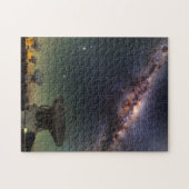 Radio Telescope en de Melkweg daarboven Legpuzzel (Horizontaal)