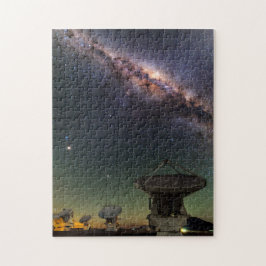 Radio Telescope en de Melkweg daarboven Legpuzzel