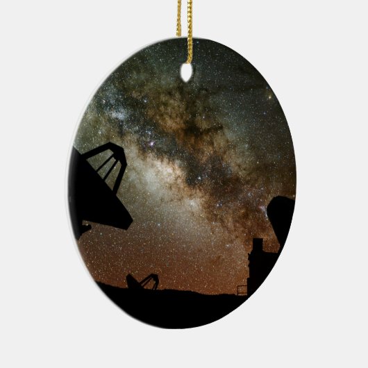 Radio Telescopes en Melkweg Keramisch Ornament (Rechts)