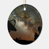 Radio Telescopes en Melkweg Keramisch Ornament (Links)