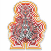 Radio Tower Graphic Ripples Sticker (Voorkant)