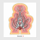 Radio Tower Graphic Ripples Sticker (Vel)