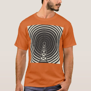 Radio tower-uitzending t-shirt