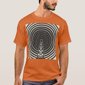 Radio tower-uitzending t-shirt