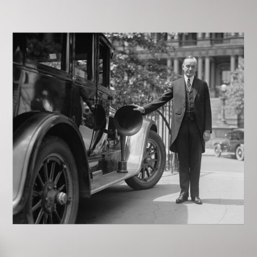 Radio uitgerust met Antiek auto, 1920s Poster (Voorkant)