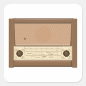  radio vierkante sticker (Voorkant)
