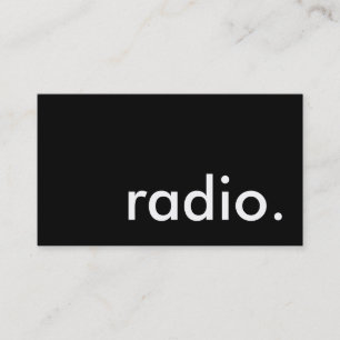 radio. visitekaartje