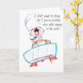 Radio Zingen Grappige vrouwen verjaardagskaart, Gr Kaart (Gele Bloem)