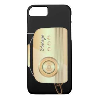  radio zwart en crème Case-Mate iPhone case
