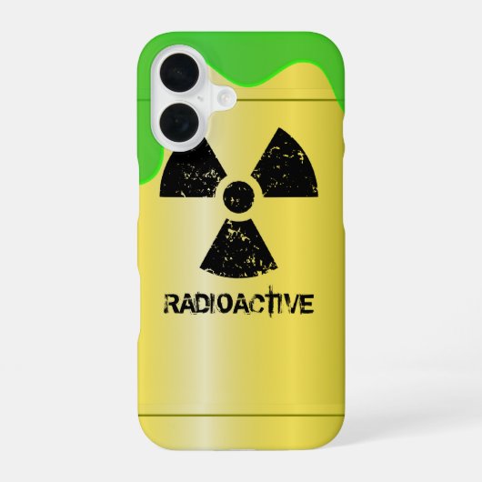 Radioactief afval Drum iPhone 16 Hoesje (Achterkant)