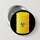 Radioactief Afval Knop Ronde Button 7,6 Cm (Voorkant /achterkant)
