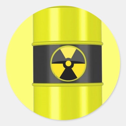 radioactief afval ronde sticker (Voorkant)