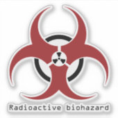 radioactief biohazard sticker (Voorkant)
