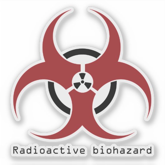 radioactief biohazard sticker (Voorkant)