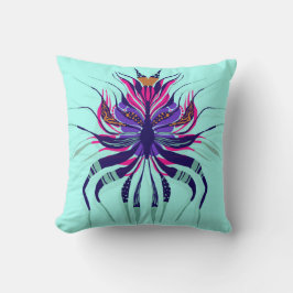  radioactief - Blauwgroen Kussen