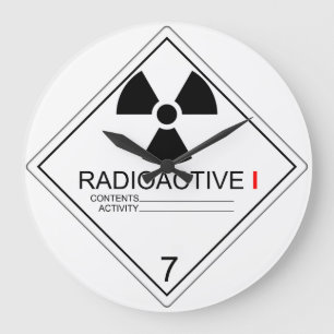 Radioactief Bord CAT 1-klok Grote Klok