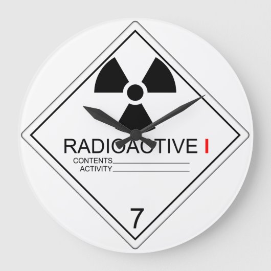 Radioactief Bord CAT 1-klok Grote Klok (Voorkant)