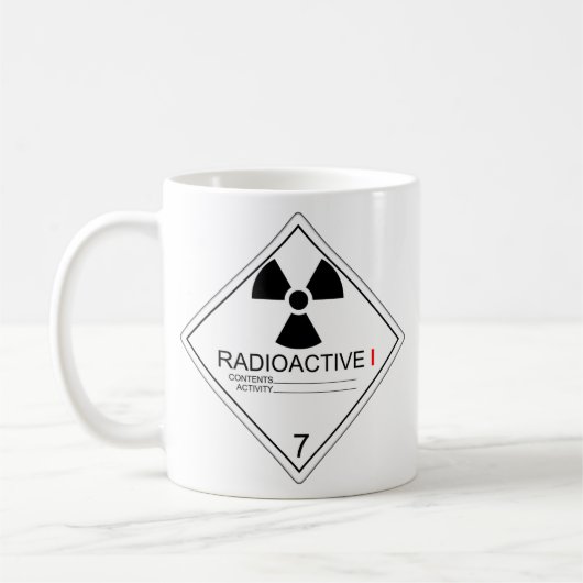 Radioactief Bord CAT 1-Mok Koffiemok (Links)