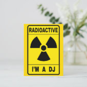 Radioactief DJ Briefkaart (Staand voorkant)