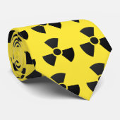 Radioactief - Geel en zwart Stropdas (Opgerold)