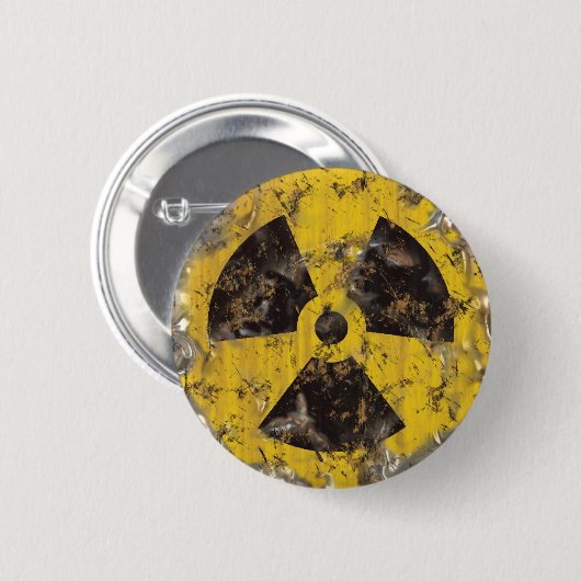Radioactief gerustd ronde button 5,7 cm (Voorkant /achterkant)