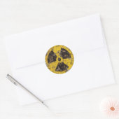 Radioactief gerustd ronde sticker (Envelop)