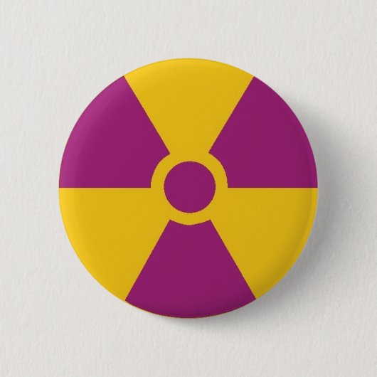 Radioactief gevaar ronde button 5,7 cm (Voorkant)