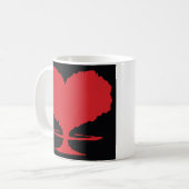 Radioactief hart koffiemok (Voorkant links)