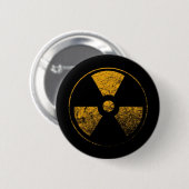 Radioactief - knop ronde button 5,7 cm (Voorkant /achterkant)
