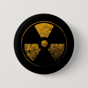 Radioactief - knop ronde button 5,7 cm