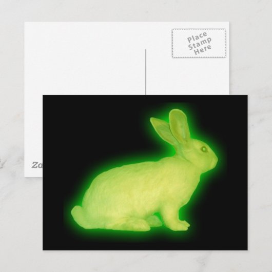 radioactief konijn briefkaart (Voorkant / Achterkant)