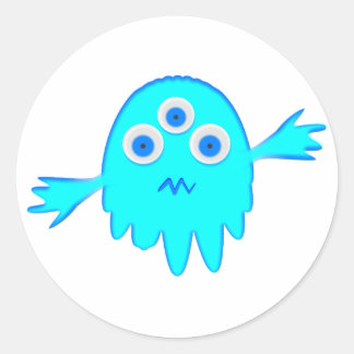 Radioactief Little Monster Ronde Sticker