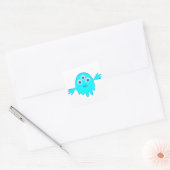 Radioactief Little Monster Vierkante Sticker (Envelop)