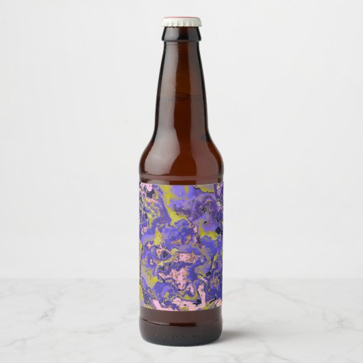 Radioactief marmer bier etiket (Voorkant)
