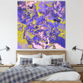 Radioactief marmer canvas afdruk (Insitu (Slaapkamer))