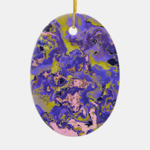 Radioactief marmer keramisch ornament