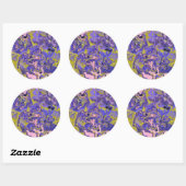 Radioactief marmer ronde sticker (Vel)