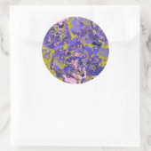 Radioactief marmer ronde sticker (Tas)