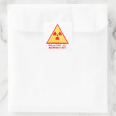 Radioactief merk vierkante sticker (Tas)