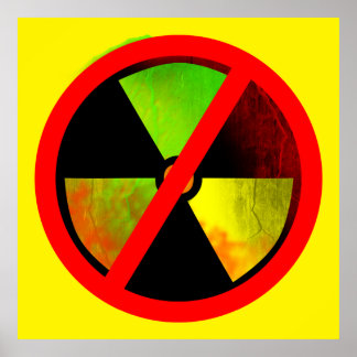 Radioactief No Nukes Anti-Nuclear Poster