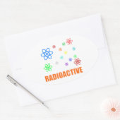 Radioactief Ovale Sticker (Envelop)