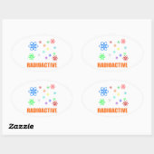 Radioactief Ovale Sticker (Vel)