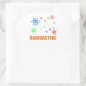 Radioactief Ovale Sticker (Tas)
