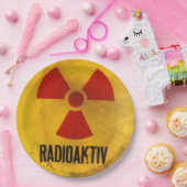 radioactief papieren bordje (Feest)