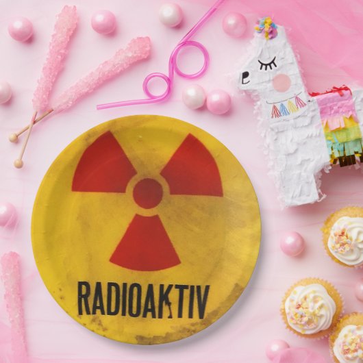 radioactief papieren bordje (Feest)