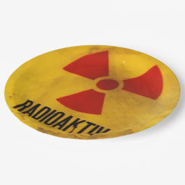 radioactief papieren bordje